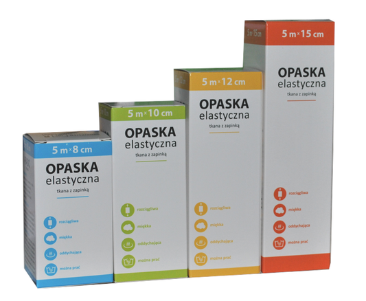 OPASKA ELASTYCZNA Z ZAPINKA 15cm x 5m 1SZT