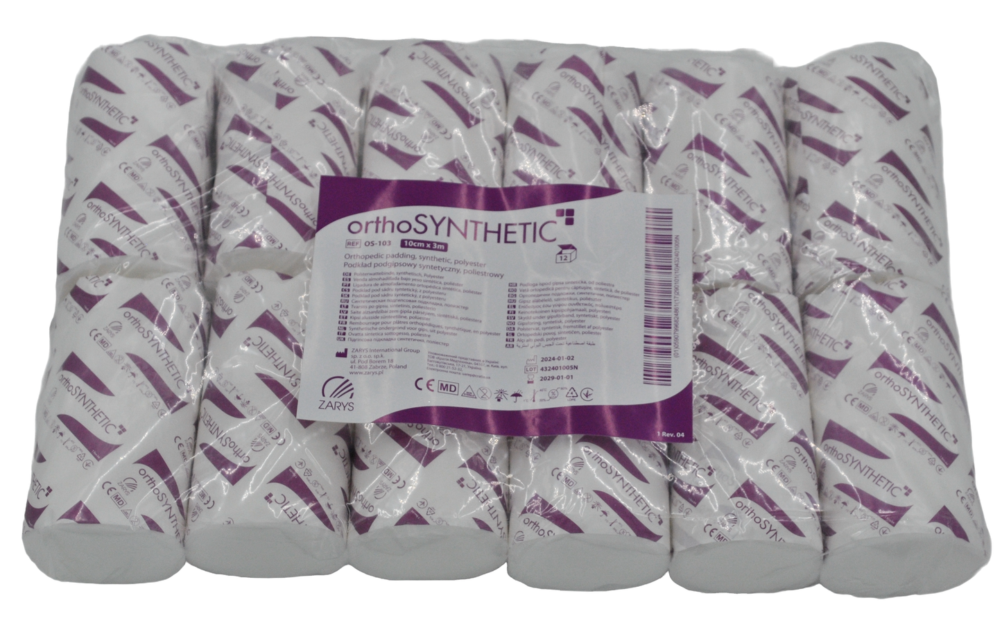 Podkład pod gips 3m x 20cm ORTHO - SYNTHETIC 6SZT