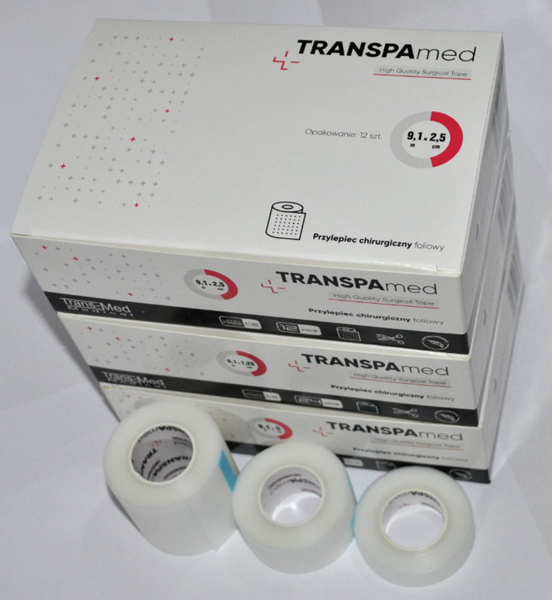 Przylepiec foliowy TRANSPAmed 2,5cm x 9,1m 12SZT