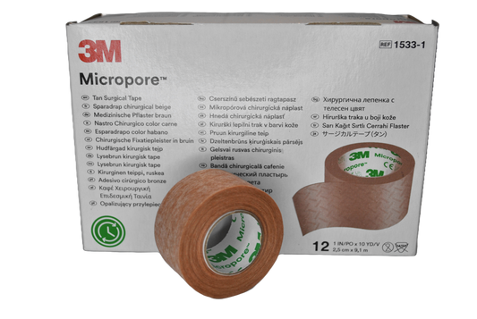 3M Micropore 2,5cm x 9,1m cielisty 1533-1 1SZT.