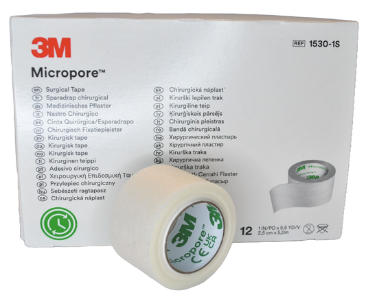 Przylepiec włókninowy 2,5cm x 5m Micropore 3M 12SZT